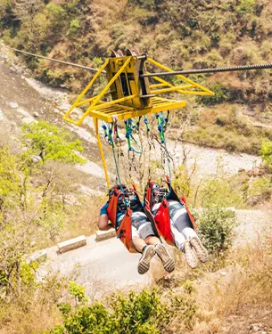 flying fox in Rishikesh