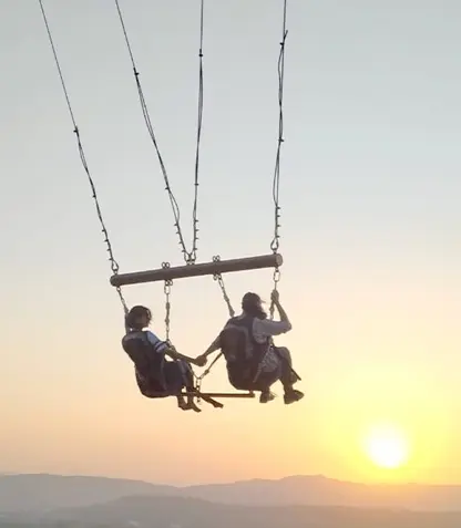 giant swing in Rishikesh about