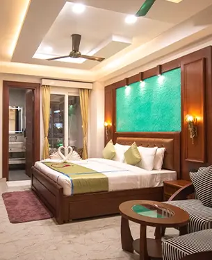 hotel room in Rishikesh