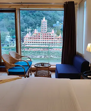 hotel room in Rishikesh about